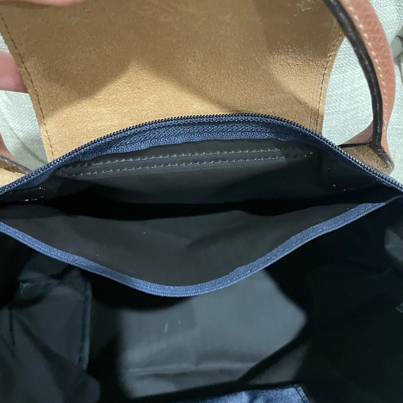 Longchamp Le pliage small tote bag in marine navy blue - Picture 9 of 12